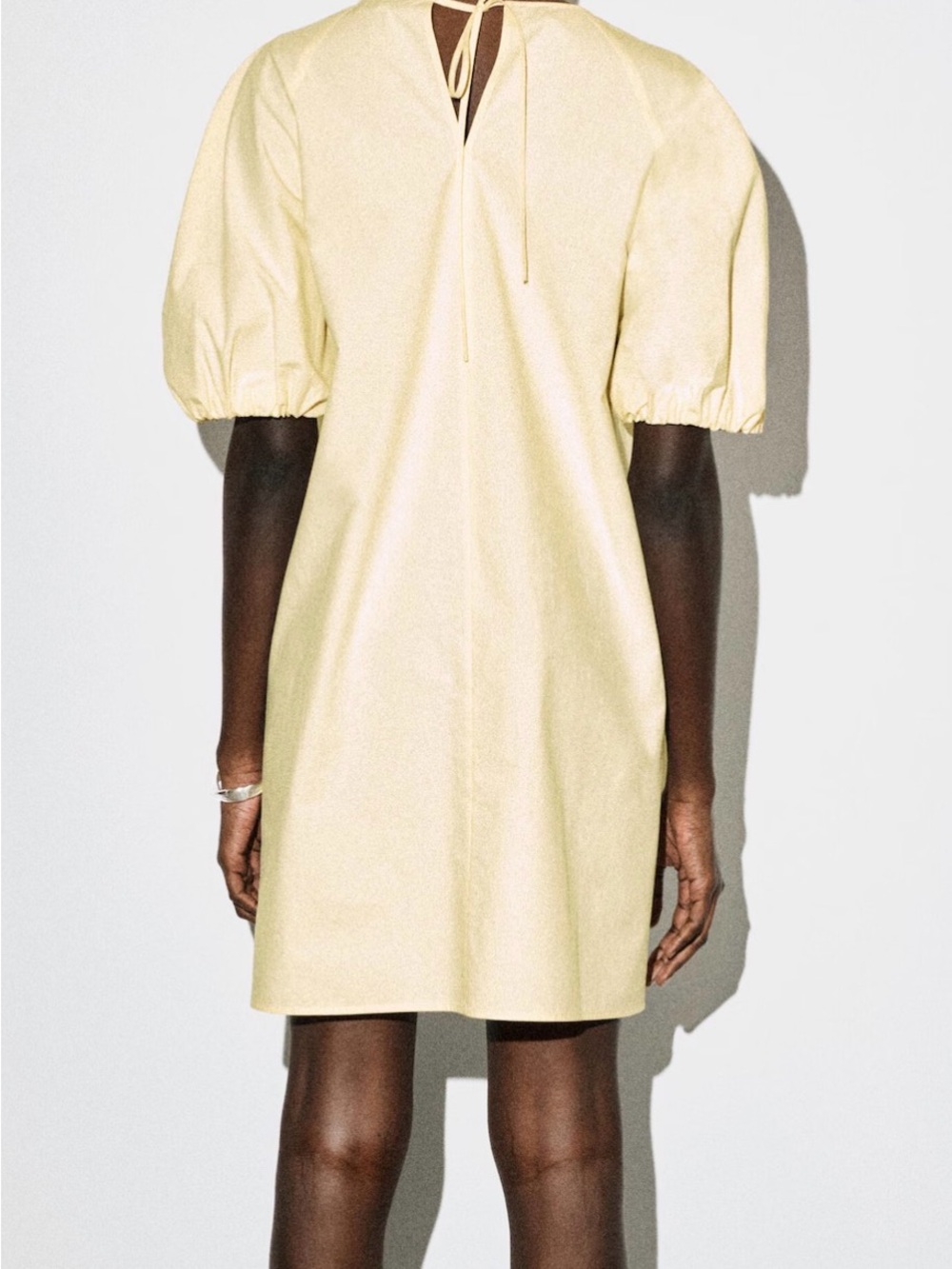 COS Puff Sleeve Cotton Mini Dress - Picture 2 of 6